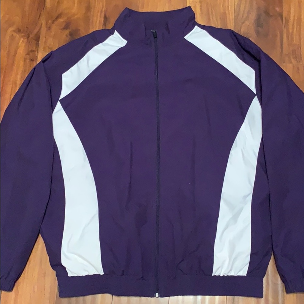 Mens Russell Athletic ZIP-up jacket Purple size XL